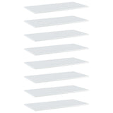 Bookshelf Boards 8 pcs High Gloss White 80x40x1.5 cm Engineered Wood 805341