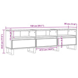 TV Cabinet Artisan Oak 150x30x44.5 cm Engineered Wood 857194