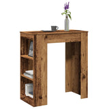 Bar Table with Racks Old Wood 95x47x103.5 cm Engineered Wood 854389