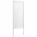 Garden Privacy Screen White 50 x 140 cm Cold-rolled steel 876281