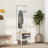 Hallway Cabinet FLORO White 50 x 40 x 158 cm Solid Pine Wood 42011246
