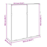 Bathroom Mirror Cabinet Sonoma Oak 64.5x20x66.5 cm Engineered Wood 849655