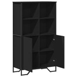 Highboard Black 79.5x35.5x137.5 cm Engineered wood 3295307