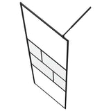 Walk-in Shower Wall Black 100 x 195 x 0.5 cm 42025249