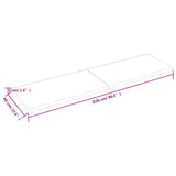 Wall Shelf Dark Brown 220x60x cm Treated Solid Wood Oak 363858