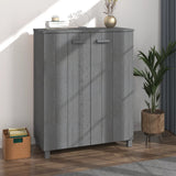 Shoe Cabinet HAMAR Dark Grey 85x40x108 cm Solid Wood Pine 340518