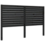 Bed Headboard Black 146x4x100 cm Solid Wood Pine 819024