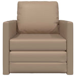 Floor Sofa Bed Cappuccino 74 x 77 x 81 cm Faux leather 4106634