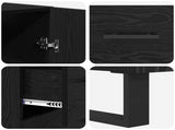 Highboard with Drawer 2 pcs Black Oak 69.5 x 34 x 180 cm 3416239