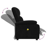 Massage Chair Black Velvet 342416