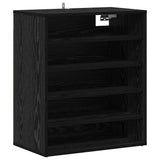 Shoe Cabinet Black Oak 60 x 35 x 70 cm Engineered Wood 862683