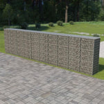 ZNTS Gabion Wall with Covers Galvanised Steel 600x50x150 cm 143582