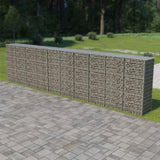 ZNTS Gabion Wall with Covers Galvanised Steel 600x50x150 cm 143582