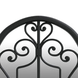 Garden Mirror Black 100x45 cm Iron for Outdoor Use 318374