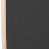 5-Panel Room Divider Grey 200x170x4 cm Fabric 248177