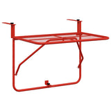 Balcony Table Red 60x40 cm Steel 340919