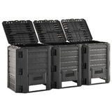 Garden Composter Black 1200 L 312274
