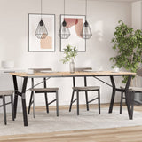 Dining Table Legs Y-Frame 180x80x73 cm Steel 357937