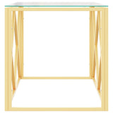 Coffee Table 110x45x45 cm Stainless Steel and Glass 349962