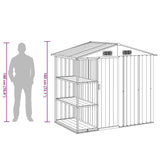 Garden Shed with Rack Green 205x130x183 cm Iron 47104