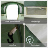 Family Tent with Roof Green and White 576 x 325 x 213 cm 4100682
