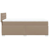 Box Spring Bed with Mattress Cappuccino 80x200 cm Faux Leather 3286099