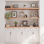 ZNTS Wall Shelf Light Brown 160x60x cm Treated Solid Wood Oak 363715