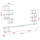 Wall-Mounted TV Shelf Old Wood 180 x 15 x 94 cm Engineered Wood 8012298