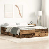 Bed Frame without Mattress Old Wood 140x190cm Engineered Wood 3328883