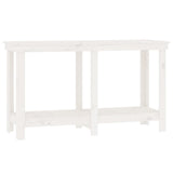 Work Bench White 140x50x80 cm Solid Wood Pine 822507