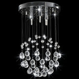 Ceiling Lamp with Crystal Beads Silver Sphere 3 x G9 Bulbs 281575
