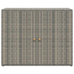 Garden Storage Cabinet Grey 100x55.5x80 cm Poly Rattan 319869