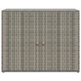 Garden Storage Cabinet Grey 100x55.5x80 cm Poly Rattan 319869