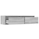 TV Cabinet with LED Lights Grey Sonoma 100X35.5x25 cm 860243