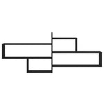 ZNTS Wall Shelf Black Oak 167.5x18x68 cm Engineered Wood 868075
