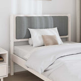 Upholstered Headboard White 100 cm Solid Pine Wood 879083