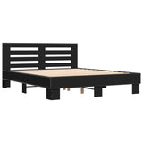 Bed Frame without Mattress Black 150x200 cm King Size 3280097