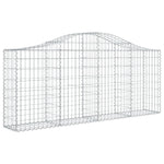 Arched Gabion Baskets 11 pcs 200x30x80/100 cm Galvanised Iron 3145418