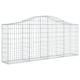 Arched Gabion Baskets 11 pcs 200x30x80/100 cm Galvanised Iron 3145418