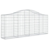 Arched Gabion Baskets 14 pcs 200x30x80/100 cm Galvanised Iron 3145421