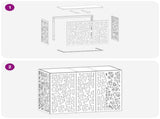 Air Conditioner Cover Silver 110 x 50 x 80 cm Stainless Steel 8014168