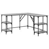 Desk Grey Sonoma 139x139x75 cm Engineered Wood 837595