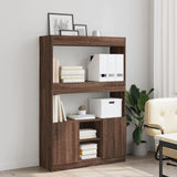 Highboard Brown Oak 92x33x140 cm Engineered Wood 3309615