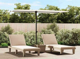 Garden Parasol with Aluminium Pole 2x1.5 m Sand White 47337