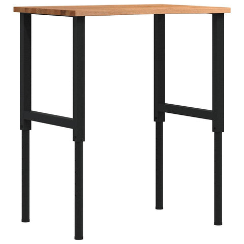 Workbench Light Brown 80x60x cm Solid Wood Oak 3309696