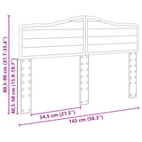 Headboard Black Oak Engineered wood 888661