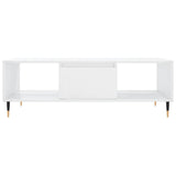 Coffee Table High Gloss White 104x60x35 cm Engineered Wood 827078