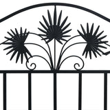 Garden Bench Black 104 x 54 x 93cm Steel 42008115