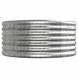 Garden Raised Bed Galvanised Steel 368x80x36 cm Silver 318932