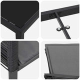 Garden Dining Set 5 pcs Black Powder-Coated Steel 3379320